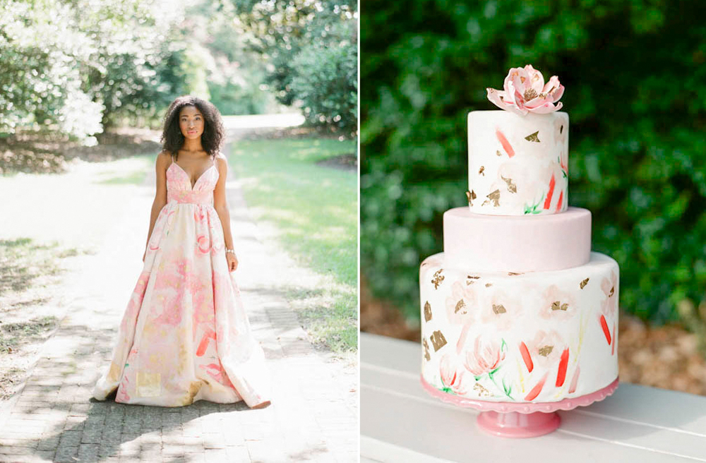 handpainted Kate McDonald Bridal McLeod gown | Sweet Tea Photography - www.katemcdonaldbridal.com/blog